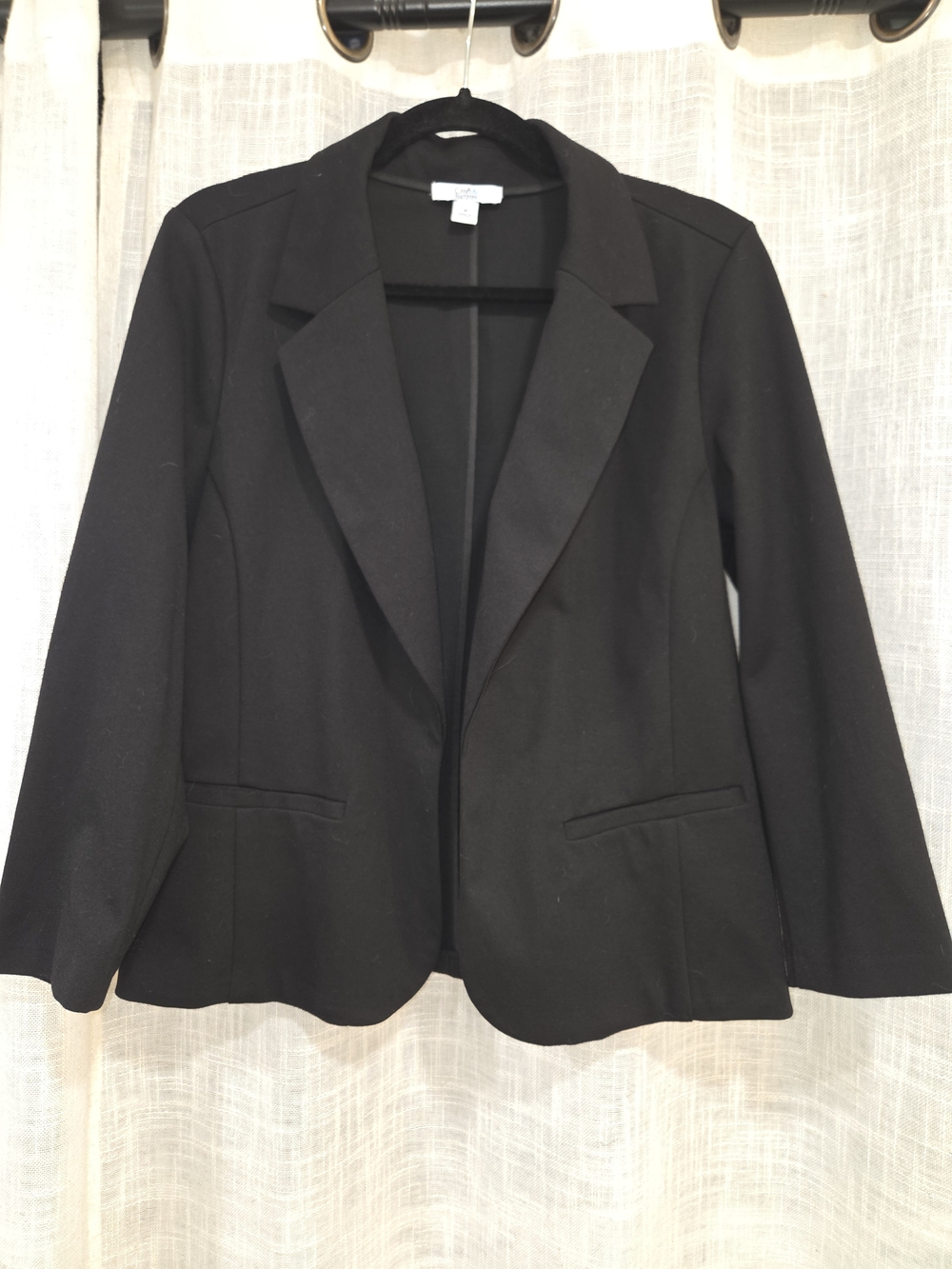 Croft & Barrow Black Women's Blazer with Notch Lapel medium